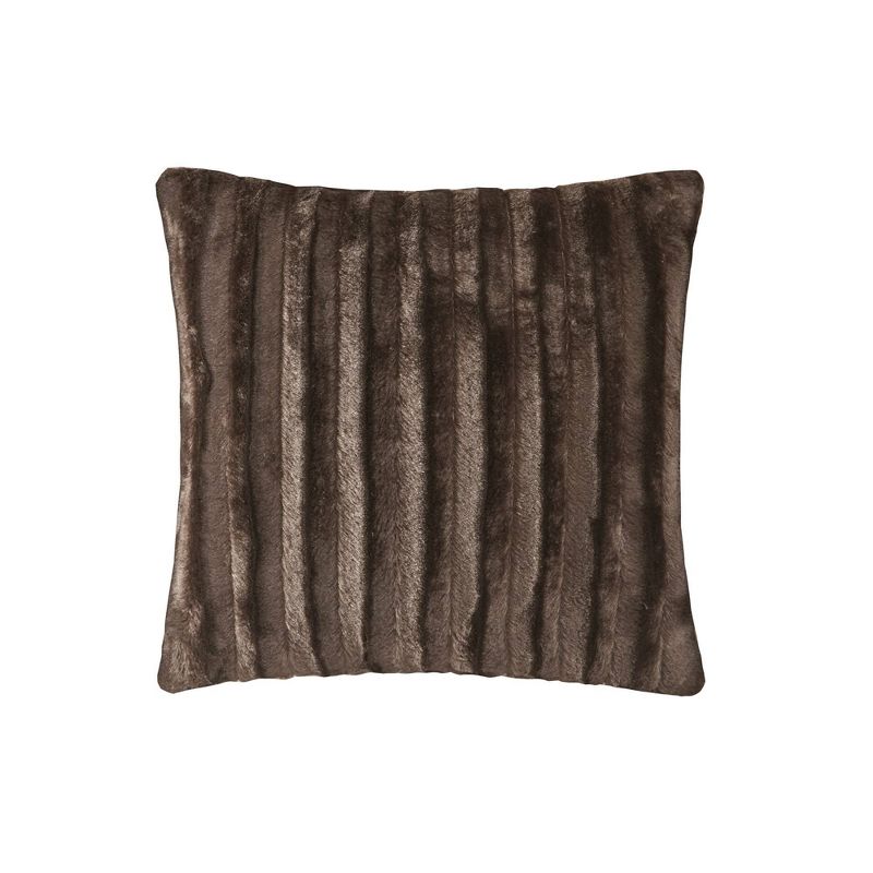 20"x20" Oversize York Faux Fur Square Throw Pillow, 1 of 5