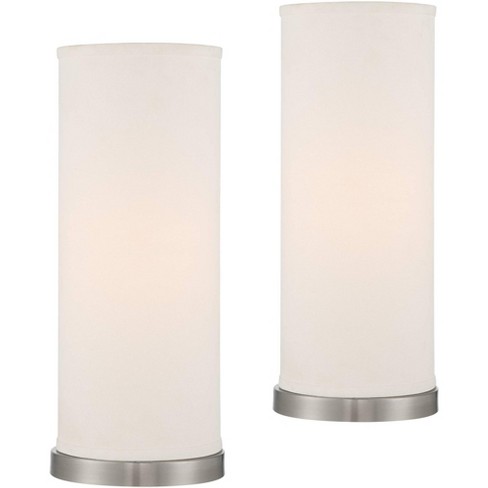 360 Lighting Katy Brushed Nickel, Cylinder Accent Table Lamp