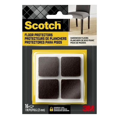 Scotch 1.5 24pk Felt Pads Brown : Target