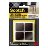 Scotch 16pc 1" Square Felt Pads Brown
