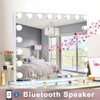 VANITII Hollywood Makeup Vanity Mirro r31.49''×22.83'' Bluetooth Wall Mount Smart Control 10X Magnifying Glass With 18 LED Bulbs 3 Light Colors - 3 of 4