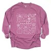 Cozy Season Coquette Icons - Womens Garment Dyed Long Sleeve - 2 of 3