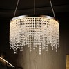 Airsurfer 16" Luxury Crystal LED Chandelier - Adjustable Color Temp (3000K-6000K) for Living/Dining Room & Bedroom - 2 of 4