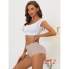 Allegra K Women's Elastic High-Waisted Unlined Breathable No-Show Hipster Underwear - 4 of 4