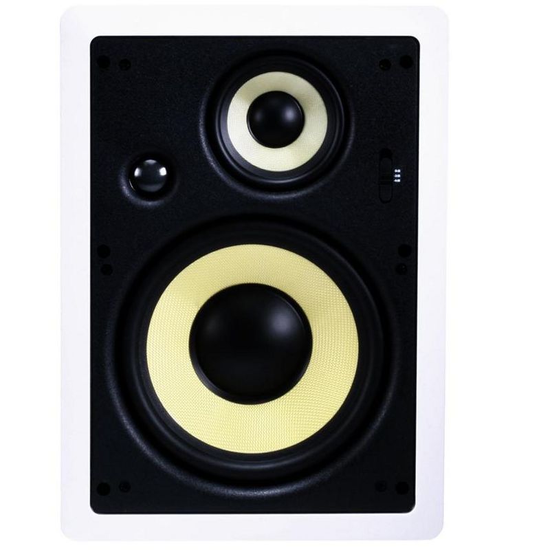 Monoprice 3-Way Aramid Fiber In-Wall Speakers - 8 Inch (Pair) Titanium Silk Dome Tweeters - Caliber Series, 3 of 7