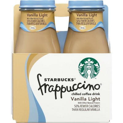 Starbucks Frappuccino Vanilla Light Chilled Coffee Drink - 4pk/9.5 Fl ...