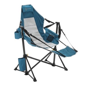 ARROWHEAD OUTDOOR Folding Hammock Camp Chair with Detachable Footrest, Stabilized Feet, Padded Headrest and Seat, Large Cup Holders, 300 LBS Weight - 1 of 4