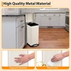 8 Gallon Kitchen Trash Can, Stainless Steel Rectangular Rubbish Bin with Removable Inner Bucket, 30 Liter Step Recycling Bin with Soft Close Lid - 3 of 4