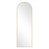 Lirago 64" x 21" Arched full body mirror with Gold Scratch-Resistant Aluminum Alloy Frame with Stand - 2 of 4