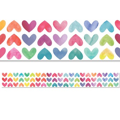 Creative Teaching Press Colorful Hearts EZ Border, 48 Feet (Pack of 6)