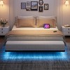 Whizmax Full/Queen/King Size Floating Bed Frame , Led Bed Frame, Metal Platform Bed Frame, No Box Spring Needed, Easy Assemble, Black - 3 of 4