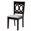 Baxton Studio Louisa Modern Grey Fabric and Dark Brown Finished Wood 5-Piece Dining Set - 3 of 4