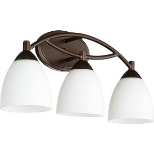Quorum Lighting Barkley 3-Light Oiled Bronze Fan with Shade - 1 of 1