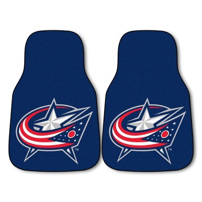 NHL Columbus Blue Jackets Carpet Car Mat Set - 2pc