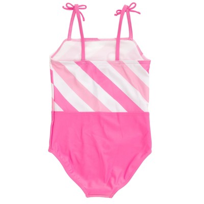 Barbie Little Girls One Piece Bathing Suit Pink / White 6 — фото 3