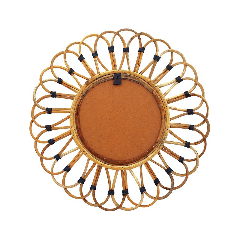 19 inch Diameter Round Wrapped Rattan Wall Mirror - Foreside Home & Garden, 2 of 5