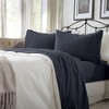 Ultra-Soft Cotton Heathered Melange Jersey Knit Sheet Set - Great Bay Home - 3 of 4