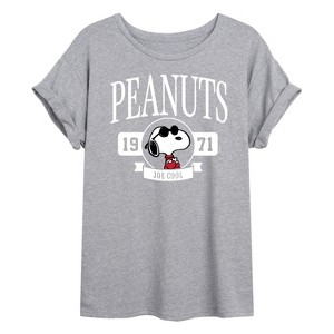 Women's - Peanuts - Collegiate Oversized Graphic T-Shirt - 1 of 4