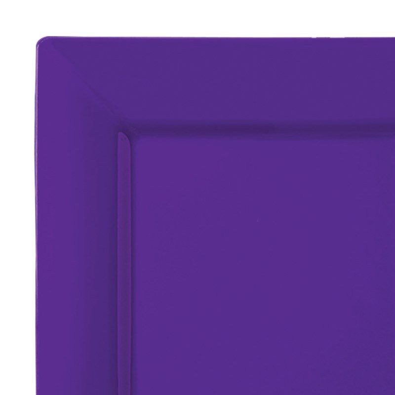 Smarty Had A Party 6.5" Grape Purple Square Plastic Cake Plates (120 Plates), 2 of 4