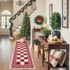 Christmas Plaid  Rug - Washable Non-Slip Reindeer Rug, Stain Resistant Foldable Floor Mat for Entryway, Porch, Bedroom, Multiple Sizes & Colors - 3 of 4