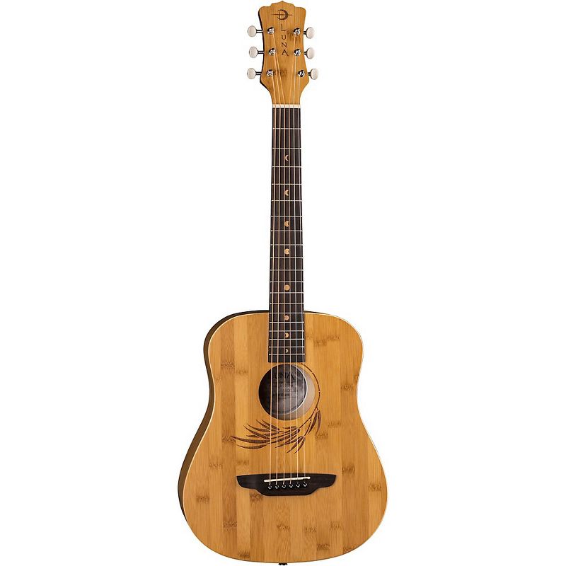 Luna Safari Bamboo 3/4 Satin Natural Acoustic Guitar Natural, 3 of 7