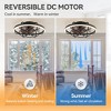 Airsurfer 20" Caged Ceiling Fan in Matte Black with Dimmable LED Light, Memory Function & 5 Integrated ABS Blades - 3 of 4