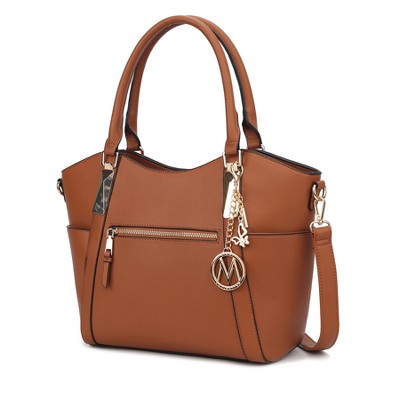 MKF Collection Janise Solid Vegan Leather Tote Bag Purse by Mia K