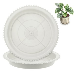 Unique Bargains Plastic Round Durable Indoor Outdoor Plant Saucers 4.3 Inch  : Target