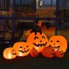 Tangkula 7.5 FT Halloween Inflatable Pumpkin Combo with Witch Black Cat Blow up Pumpkin Decoration with LED Lights - 3 of 4