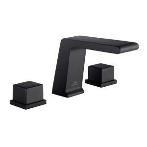 CASAINC 8 in. Widespread Double Handle Bathroom Faucet in Brushed Gold - 1 of 4