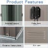 8x4ft Metal Storage Shed with Window, Outdoor Aluminum Frame Shed for Garden Tools, Patio Furniture & Trash Cans, Grey Backyard Shed - 4 of 4