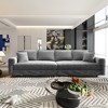 Lycvki 102.4 " Plush Corduroy 4-Seat Sofa Deep Seat Couches with Soft Pillows - 2 of 4