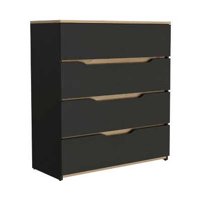 NicBex 4 Drawers Dresser for Bedroom,Dressers with Light Oak Wooden Top,Modern Freestanding Dresser,Storage Dresser for Bedroom