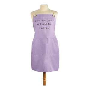 Manual Woodworkers and Weavers Zero to Naked Women's Apron with Humorous Kitchen Quote and Adjustable Straps - 1 of 3