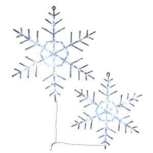 20" & 24" Prelit LED Ice Crystal Snowflake White Micro Lights - National Tree Company - 1 of 4