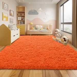 Area Rugs for Living Room Bedroom, Non-Slip Fluffy Soft Shag Carpet for Kids Home Dorm Decor - 1 of 4