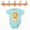 The Juniper Shop Watercolor Lion Baby Short Sleeve Bodysuit - 24M - Chill - 2 of 4