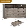 Dresser Chests of Drawers, Wooden 6 Drawer Dresser for Bedroom with Led Light, 55" Wide Wood Dresser with Large Capacity Storage - 2 of 4