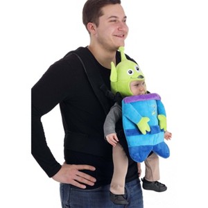 HalloweenCostumes.com One Size Fits Most   Disney Toy Story Little Green Men Velour Baby Carrier Cover Costume,  Purple/Blue/Green - 1 of 4