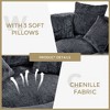 CAVINAS High Back Bean Bag Chair, Lazy Sofa Lounger with Three Pillows for Adults and Kids, Single Sofa Chair, Indoor & Outdoor, Black - 3 of 4