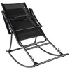 vidaXL Patio Rocking Chair Steel and Textilene Black - 3 of 4