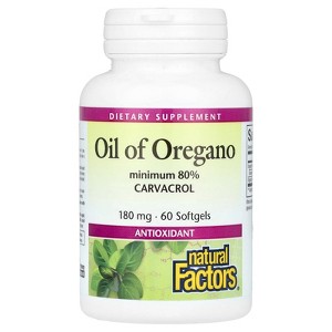 Natural Factors Oil Of Oregano, 180 mg, 60 Softgels - 1 of 2