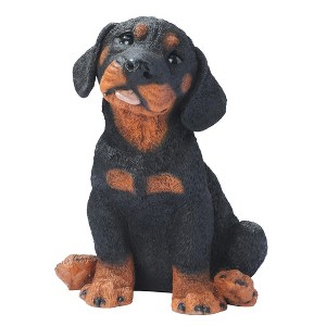 Design Toscano Rotweiler Puppy Dog Statue - Black - 1 of 2