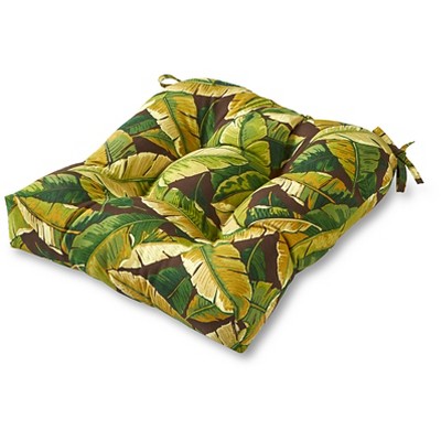 Palm Leaves Outdoor Seat Cushion 