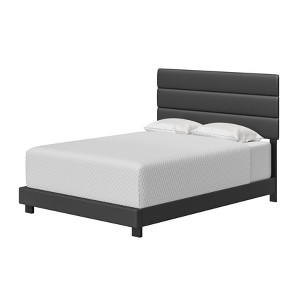 Caprice Faux Leather Channel Upholstered Platform Bed - Eco Dream - 1 of 4