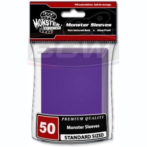Monster Protectors Sleeves - Standard Size Gloss - Purple (Fits MTG Magic The Gathering and Other Standard Sized Gaming Cards) - Great Gift Idea - 1 of 4