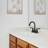 Cobbe Bathroom Faucet Matte Black with Pop-up Drain & Supply Hoses 2-Handle 360 Degree High Arc Swivel Spout Centerset 4 Inch Vanity Sink Faucet - 3 of 4