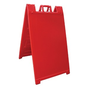 Plasticade 130-R Signicade A Frame Plain Portable Folding Sidewalk Sign, Red - 1 of 4