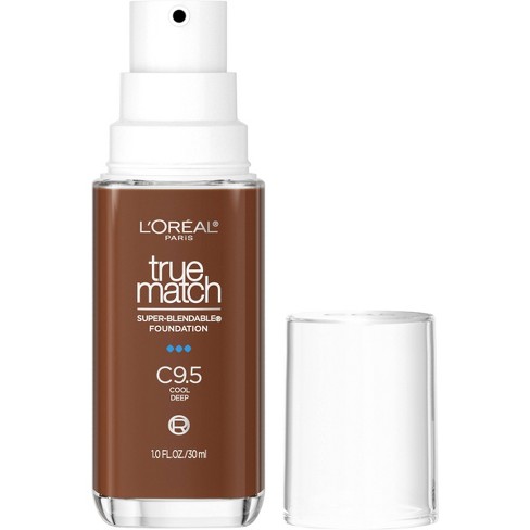 L'Oreal Paris True Match Hyaluronic Tinted Serum Foundation Makeup, 7.5-8.5  Cool Deep, 1 fl oz 