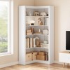 Corner Bookshelf Farmhouse Corner Bookcase 71.8'' Tall Bookcase, 5 Tier L-Shaped Bookshelf Large L Shape Bookcases - 4 of 4